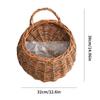 Hanging Planter Wall Mounted Basket Handmade Wicker Flower Pot Woven Rattan Flower Plant Basket Balcony Garden Home Decor