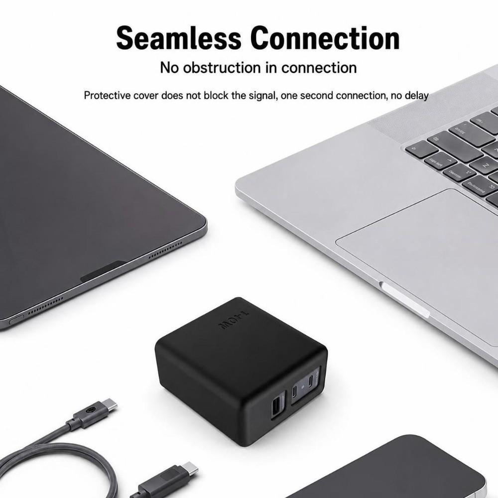 Shockproof Silicone Case Dustproof Carrying Case for DJI Power 140W GaN Charger Travel