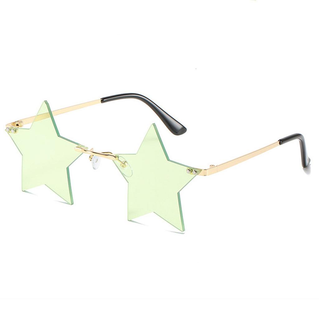 Men And Women Fashionable Solid Color Star Shaped Sunglasses, Dance Party, Holiday Decorative Glasses