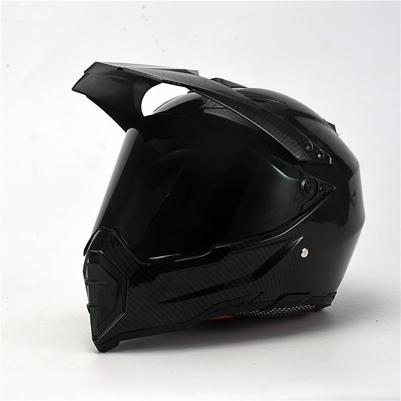 Carbon Fiber Texture ABS Full Face Helmet Motorcycle Off-road All Season Men Women