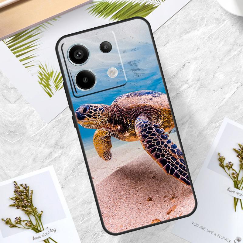 warming green turtles Case For Xiaomi Redmi Note 14 Pro 12 11 10 13 15 Pro Plus Redmi 15 14C 10C 12C 13C 15C Cover