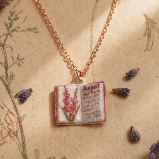 Flower Pendant Necklace Copper 17 Mm 1 Pc