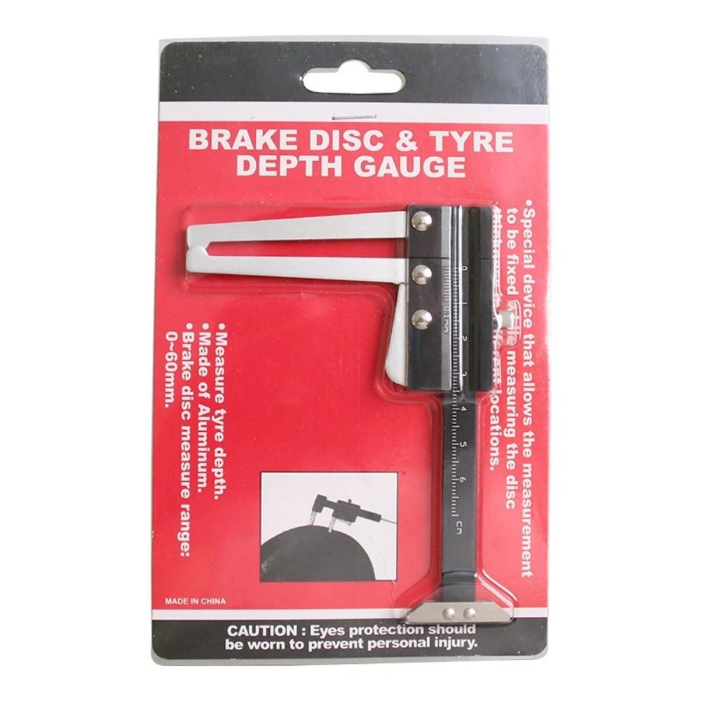 

Metric Scale Brake Disc Depth Gauge 0.1mm Accuracy Portable Disc Brake Micrometer Anti-Rust Aluminium Alloy