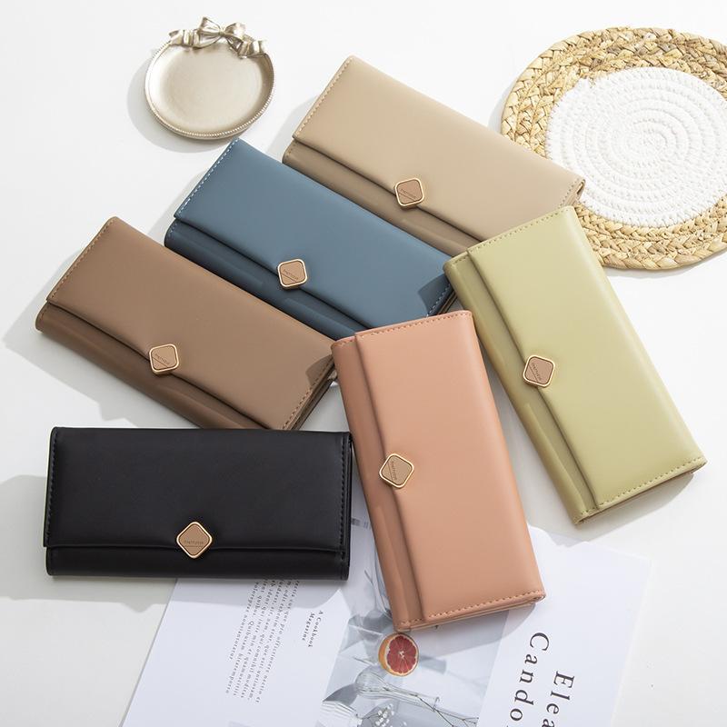 Women's Light Luxury Minimalist Style Clutch, Long Wallet, Card Holder, Leather Clip, Coin Purse