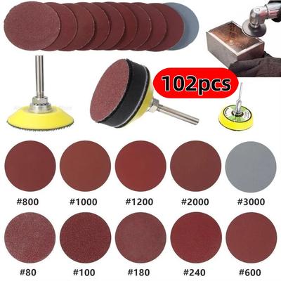102pcs 1Inch Sanding Discs Pads Set 60-3000 Grit Abrasive Polishing Pad Kit For Rotary Tool Sandpapers Accessories Dropshipping