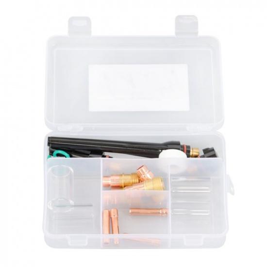 22Pcs TIG Welding Accessories Stubby Gas Lens #10 Glass Cup Kit For WP-17/18/26