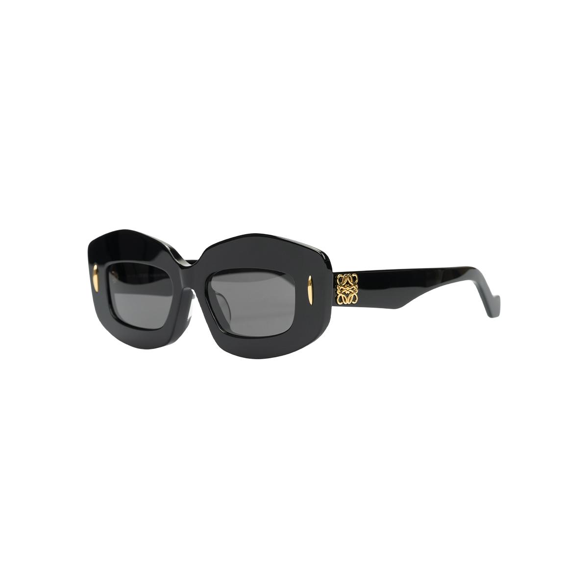 Loewe Geometric Frame Acetate Irregular Sunglasses Unisex sunglasses LW40114F F,Black