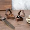 Single Slot Wedding Ring Box Wooden Gift Box Luxury Triangle Shape Box  Jewelry Storage