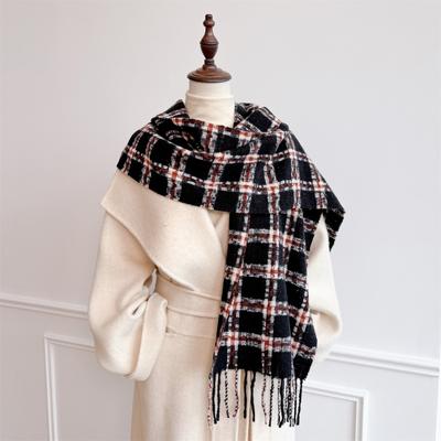Luxury Winter Plaid Scarf For Women Men Warm Cashmere Scarf Designer Lady Pashmina Poncho Shawl British Style Headscarf Bufanda