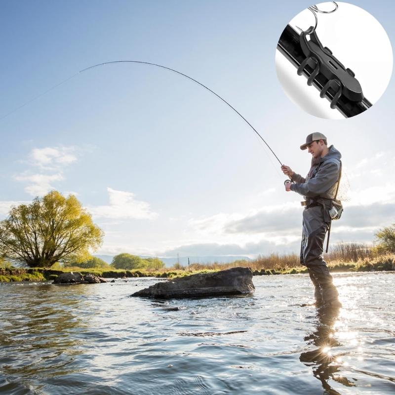 5pack Magnetic Lures Holder Set Includes Double Sized O Rings for Universals Fishing Rod Compatibility