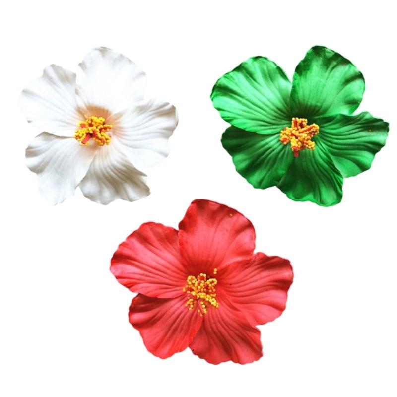 Pack Of 3 Flower Hair Clip For Women Slip Resistant Plumeria Plan Party Wedding Hair Styling