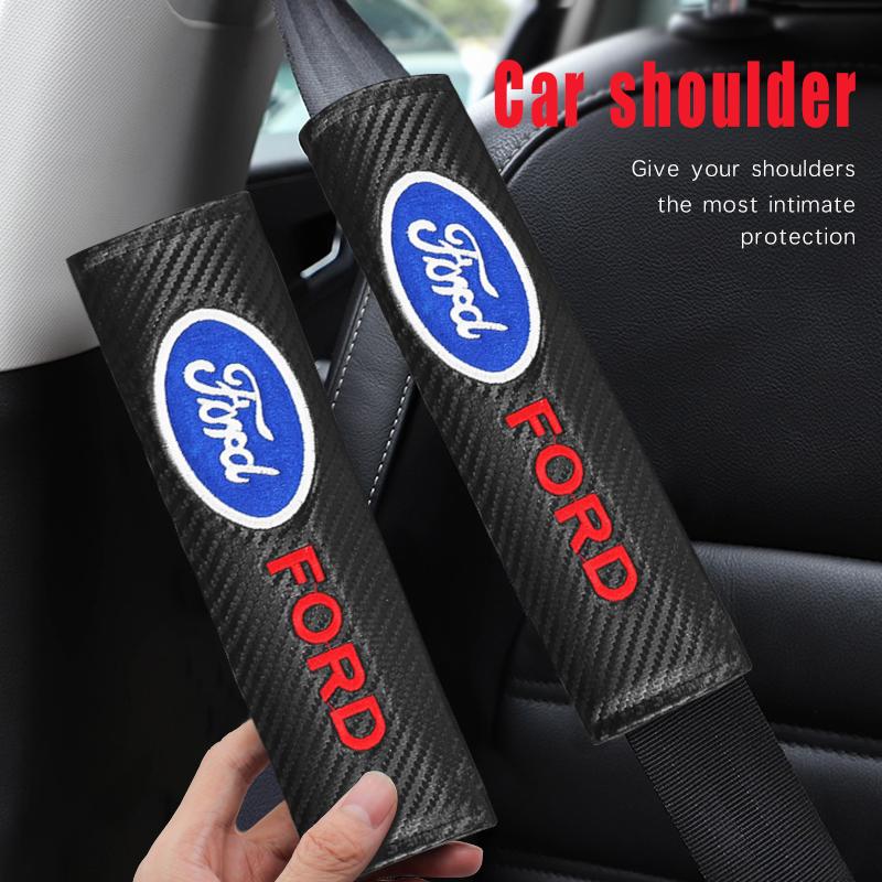 For Ford MK1/2pcs Car Seat Belt Cover Shoulder Protector Pad for Ford Fiesta Transit 2022 S-MAX Edge Galaxy Ecosport C-Max Auto Accessories