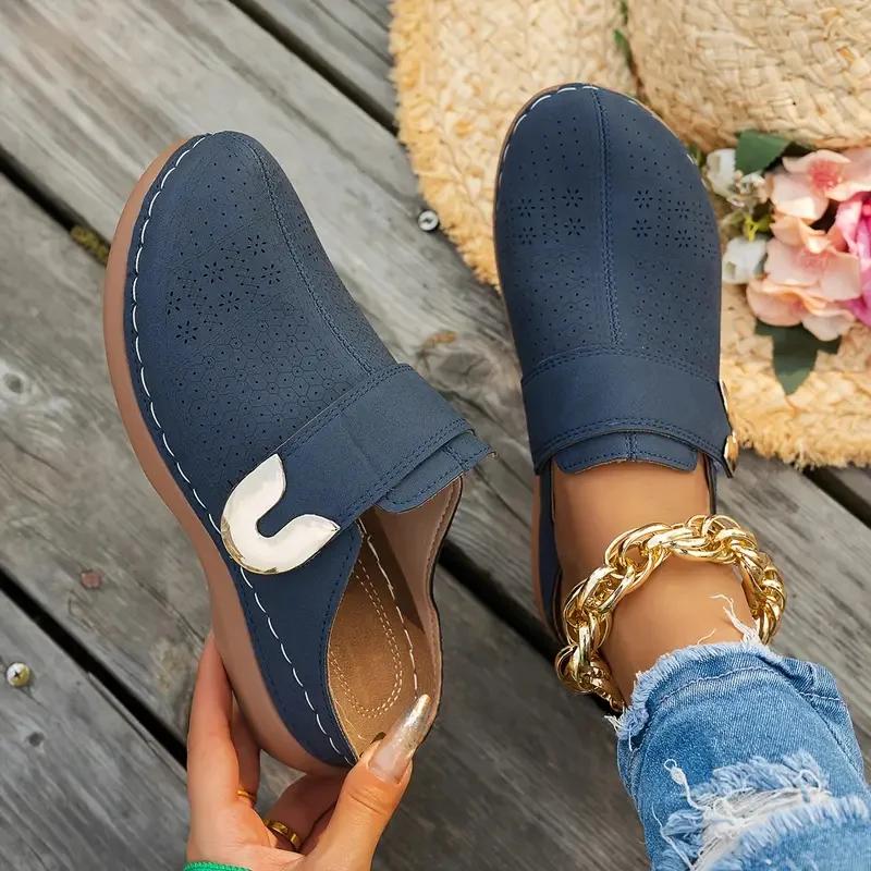 

Casual Comfortable Slippers Women Pattern Simple Pure Color 2025 New Sandals Lightweight Thick Bottom Slippers Slides Women 36 темно-синий