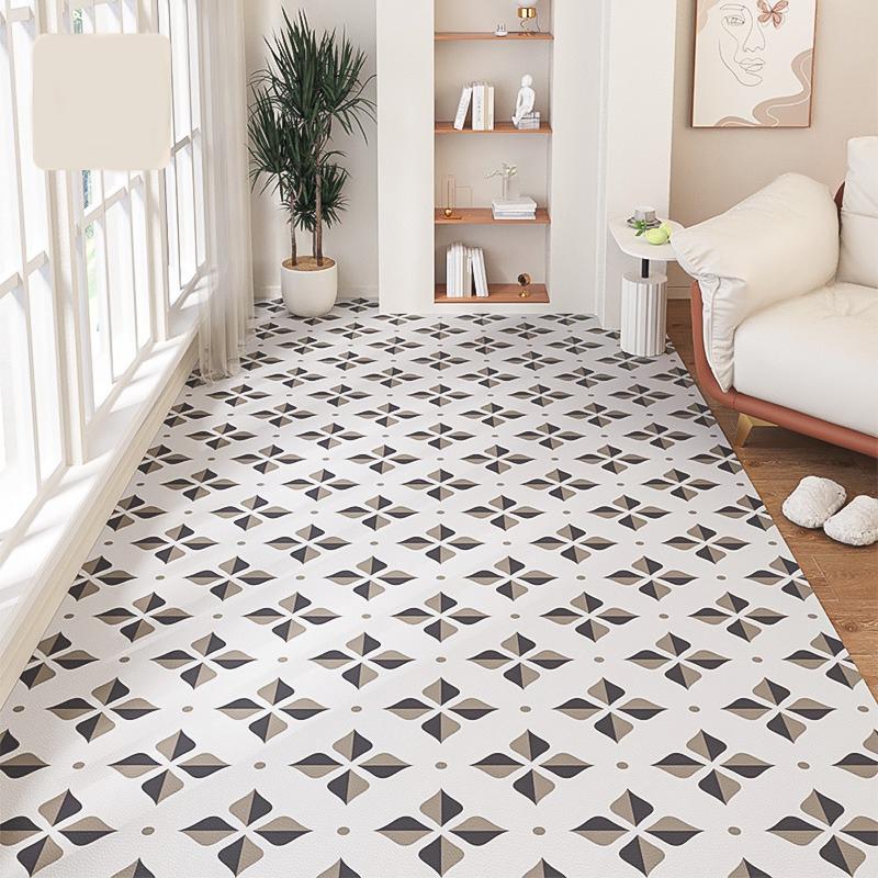 Carpet for Balcony Waterproof Floor Mat Large Pvc Leather Non-slip Foot Mats Green Pattern Classic Kitchen Home Decoration Rug