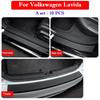 For Volkswagen VW Lavida 2008-2026 Car Door Sill Covers Black Door Panel Guards Protector Trim Anti-scratch Decor Accessories