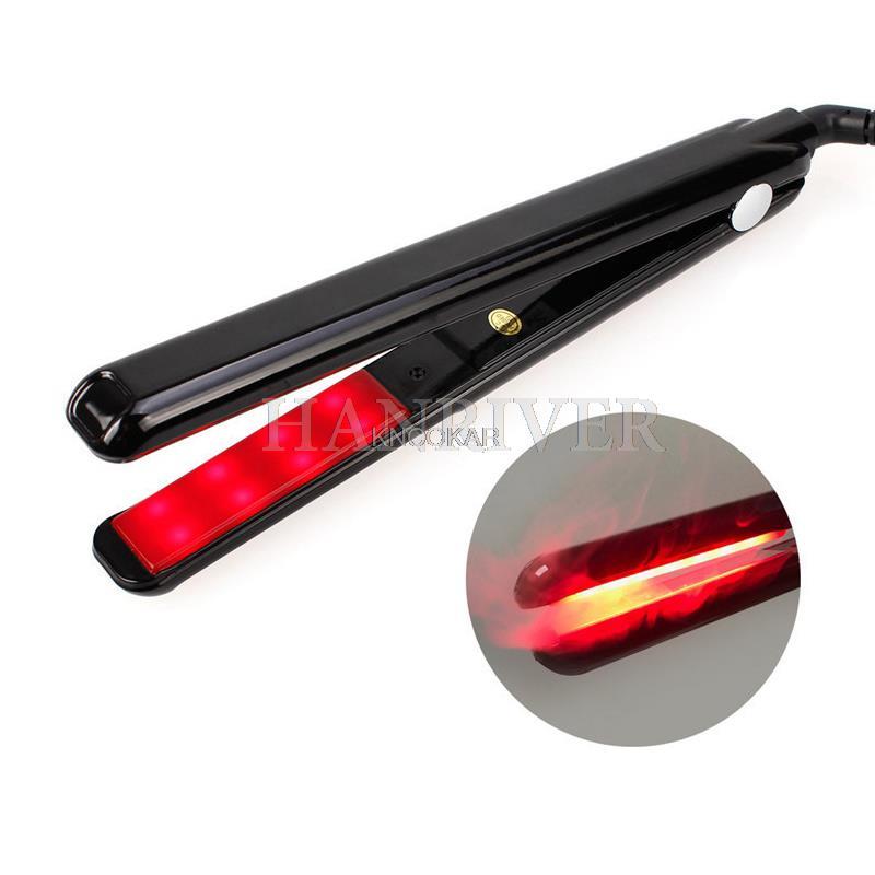 Hot Sale Ultrasonic Infrared Hair Care Iron Recovers The Damaged Hair LCD Display Hair Treatment Styler Cold Iron Straightener EU