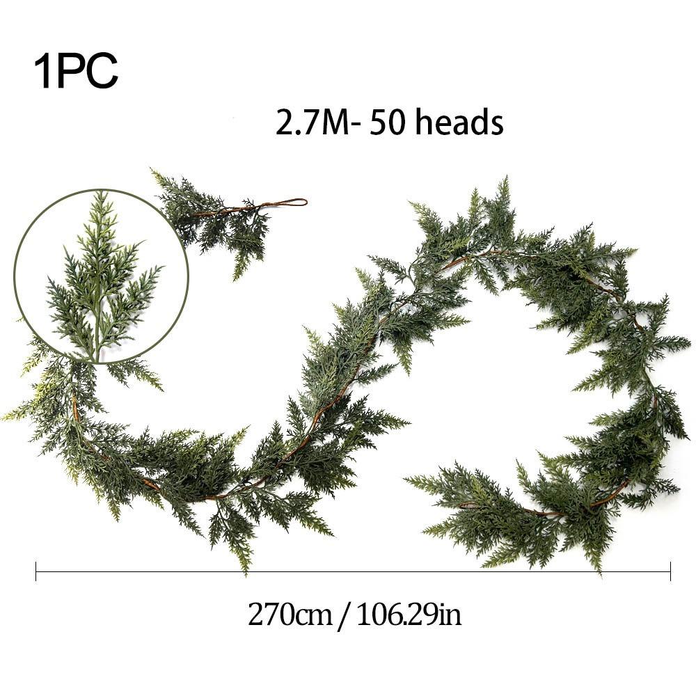 Green Artificial Norfolk Pine Garlands Wall Hanging Simulation Plant  Fireplace Decoration