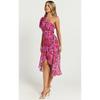 New Fashion Women's Printed Ruffle Hem Dress for European & American