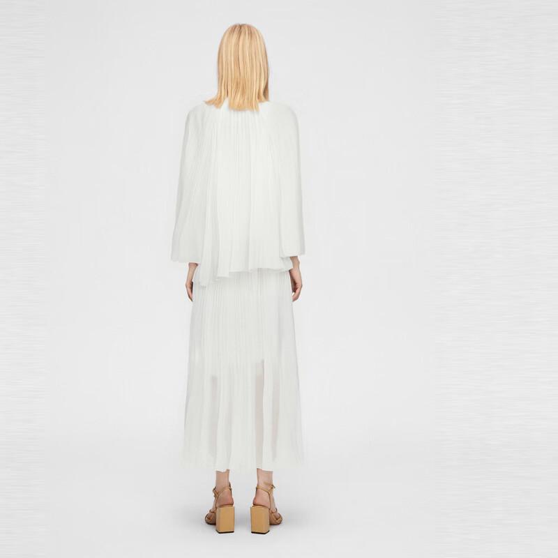 ELLASSAY Women's Elegant Pleated A-Line Midi Skirt