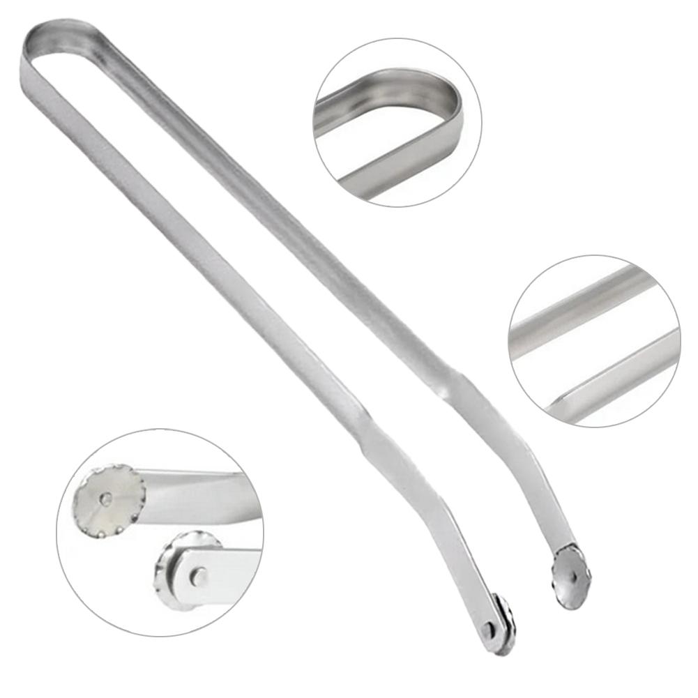 BBQ Sausage Turning Tongs Barbecue Clip Multipurpose Cooking Grill Tongs Stainless Steel Sausage Turning Plier Barbecue Utensils