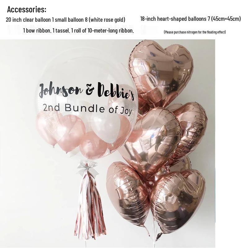 Creative Transparent Bobo Ball Holiday Balloon Set for Kids' First Birthday Party