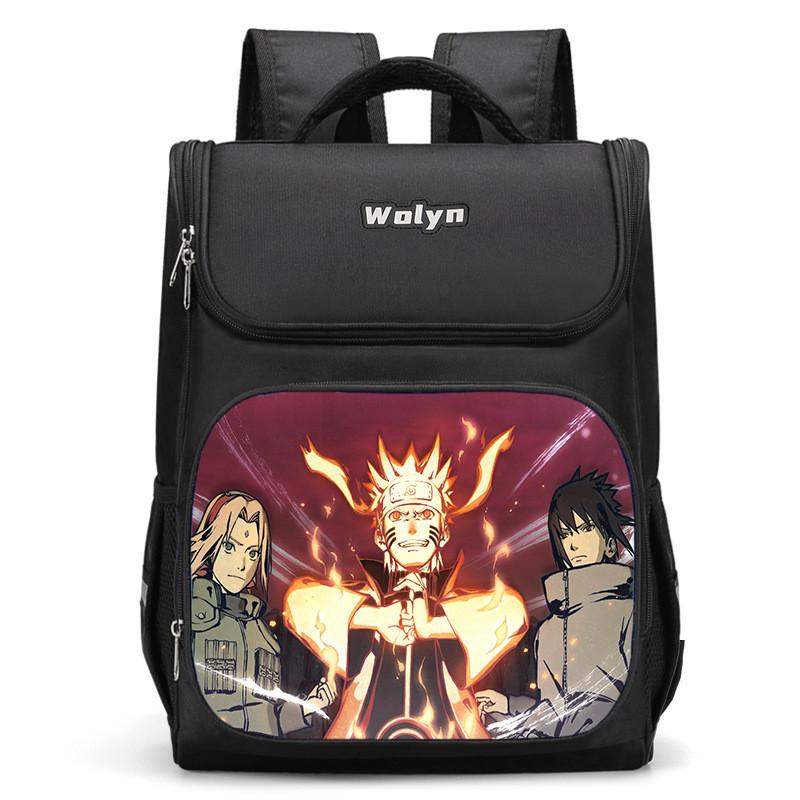 Large Capacity Naruto Sasuke Backpack For Boys And Girls 3d Double Layer