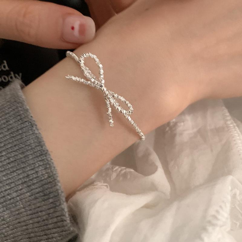 925 Silver Butterfly Bracelet for Girl Bead String Design Insect Fashion Versatile Jewelry Gift