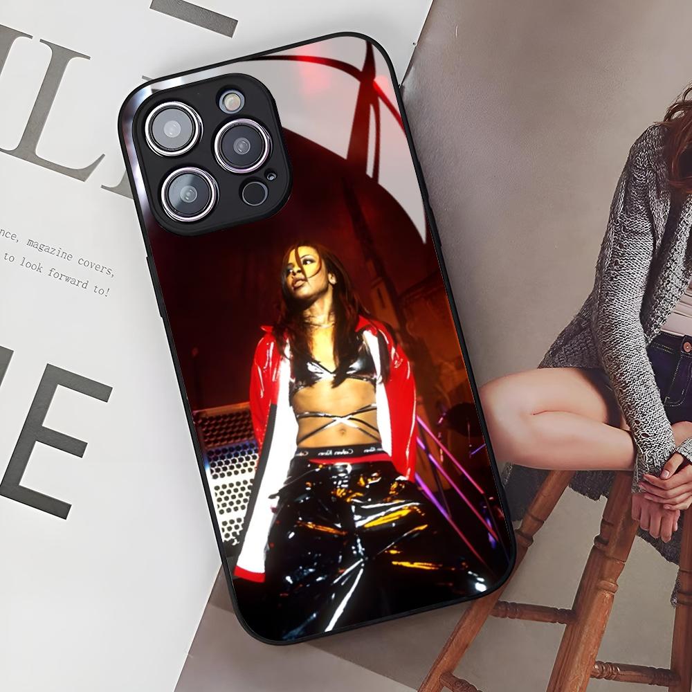 A-Aaliyah Hip Hop Music Phone Case for Iphone 16 15 14 12 11 13 Pro Max Mini X Xr Xs Se 8 Puls Glass Cover