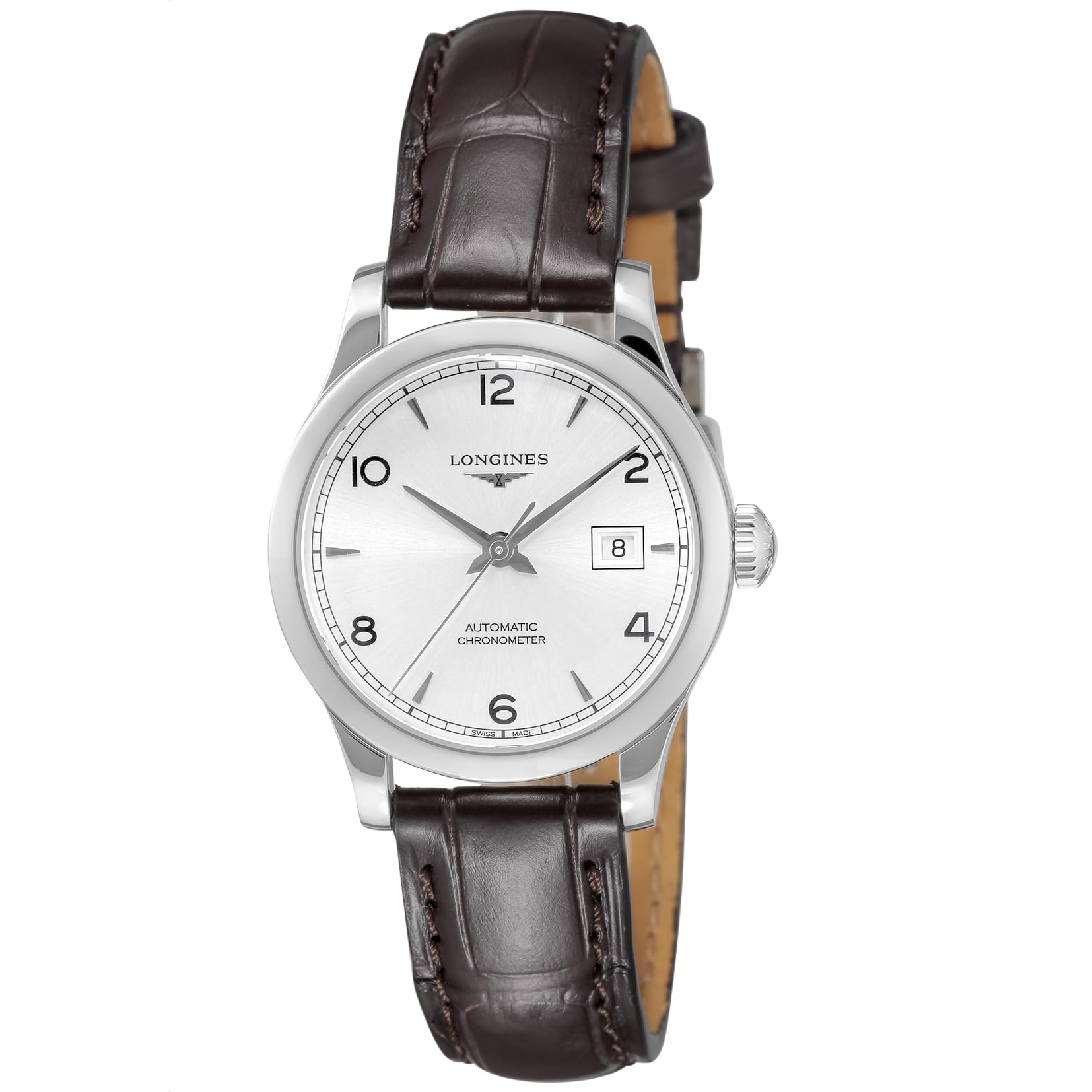 

Wristwatch RECORD Automatic Winding 3 ATM Water Resistant Sapphire Glass Silver Dial Stainless Steel Brown [Longines] Women s L2.321.4.76.2 [Used]