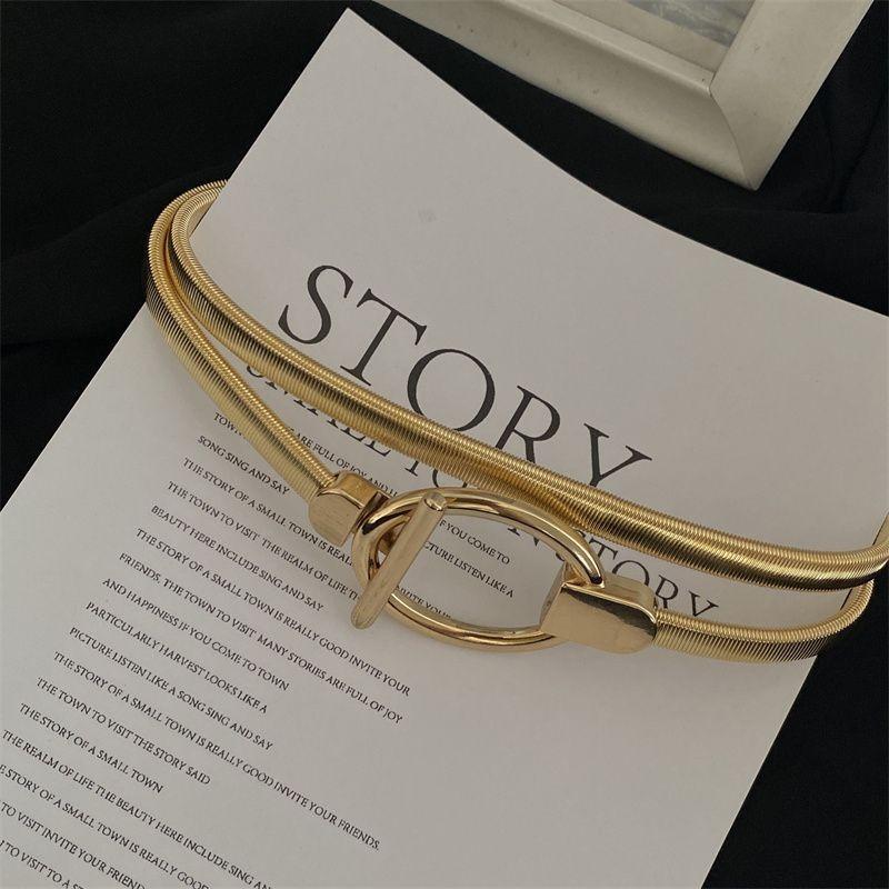 

Металевий Вишуканий Золотий Пояс на Талію для Жінок Ідеальний для Суконь та Светрів Елегантність з Gold60