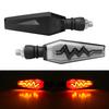 1 Pair Heartbeat Design Motorcycle Turn Signal Front Rear Blinker Dual Color for Driving Turning Universal Motorcycle Indicator