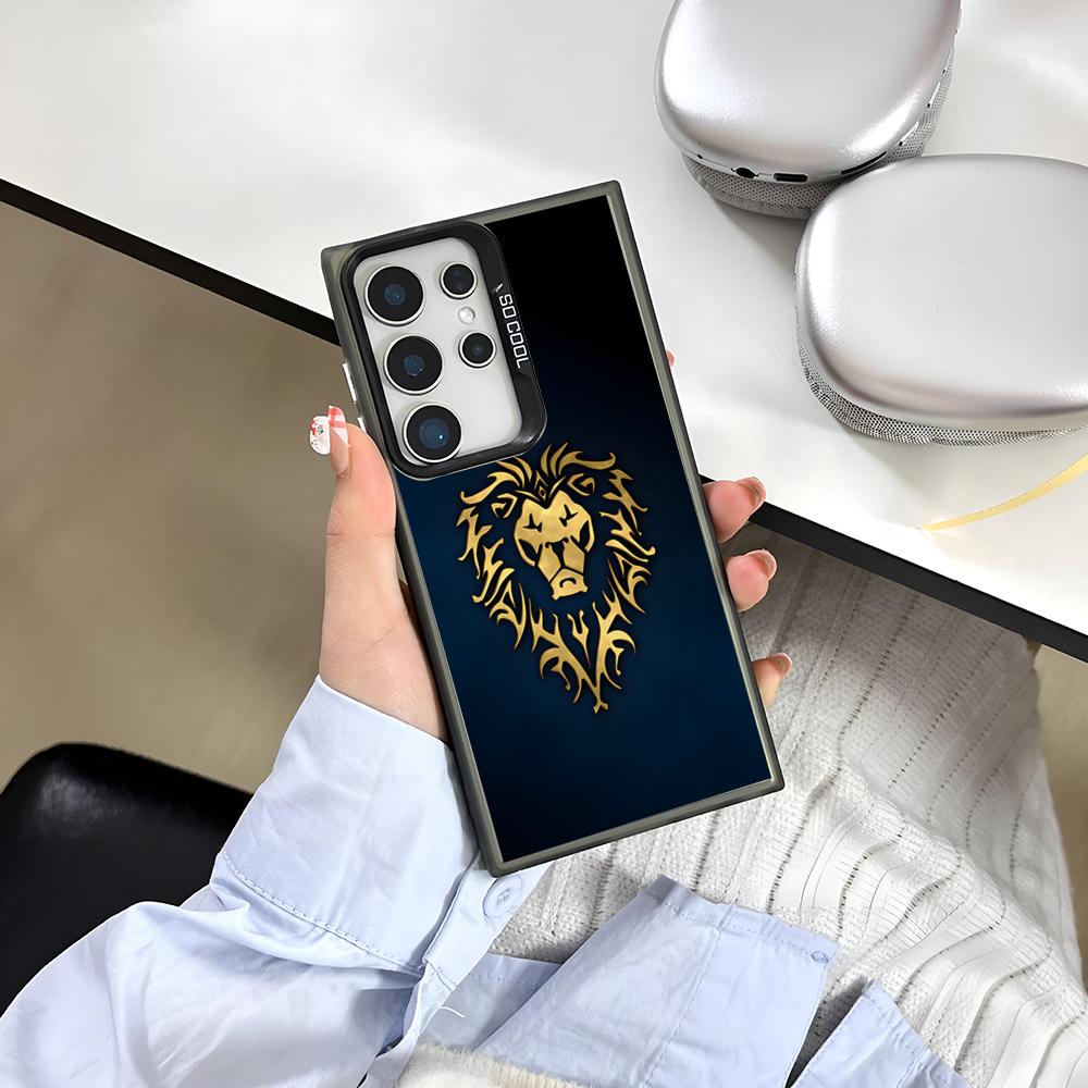 

The World Of Warcraft Phone Case For Samsung S25 S24 Ultra 23 Fe 22 Plus Galaxy A54 A55 A13 A15 A25 A34 Colored Silver Cover Samsung S25 Ultra