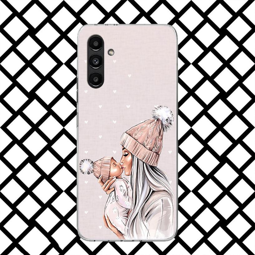 Mutter Baby Mädchen Handyhülle für Samsung Galaxy A17 A37 A57 A16 A26 A36 A56 A15 A25 A35 A55 A14 A24 A34 A54 A13 A23 A33 A53 Galaxy