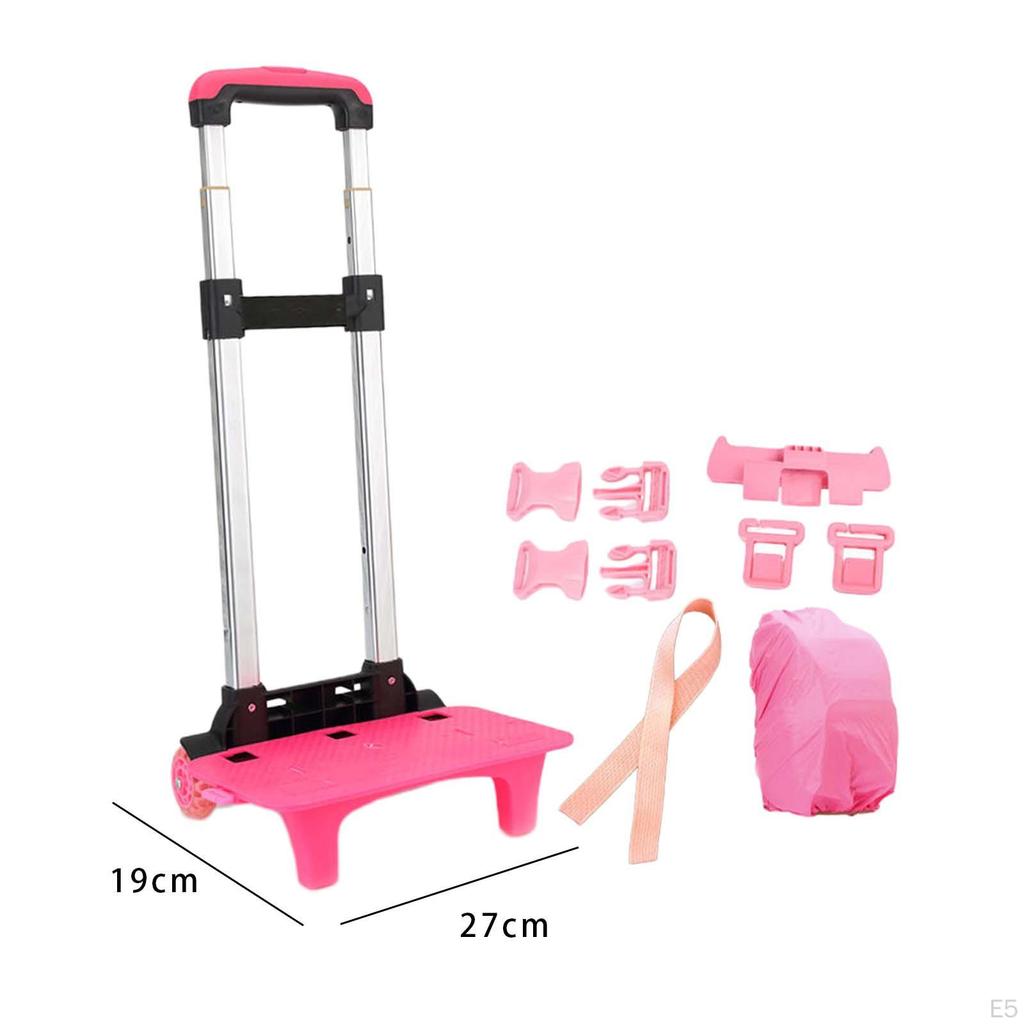 Backpack Trolley Set Hand Cart Compact 2 Wheels with Rain Cover Truck Wheeled for