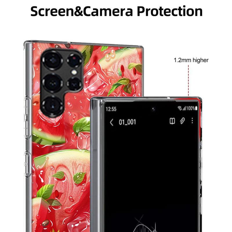 Watermelon Summer Fruit Cases Phone Case for Samsung Galaxy S26 Ultra S25 Edge S24 S23 FE S21 Plus S20 S22 S10 Cover TPU Capa Sh