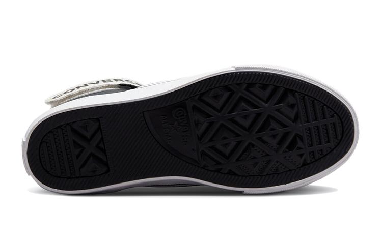 Converse Pro Blaze Strap Abrasion Resistant Abrasion Resistant High Top Kids' Skateboarding Shoes Black White 672128C