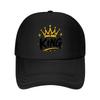 Royal King Crown Minimal Line Art Mesh Baseball Cap Polyester Forward Observations Hat Adjustable Golf Hat Summer