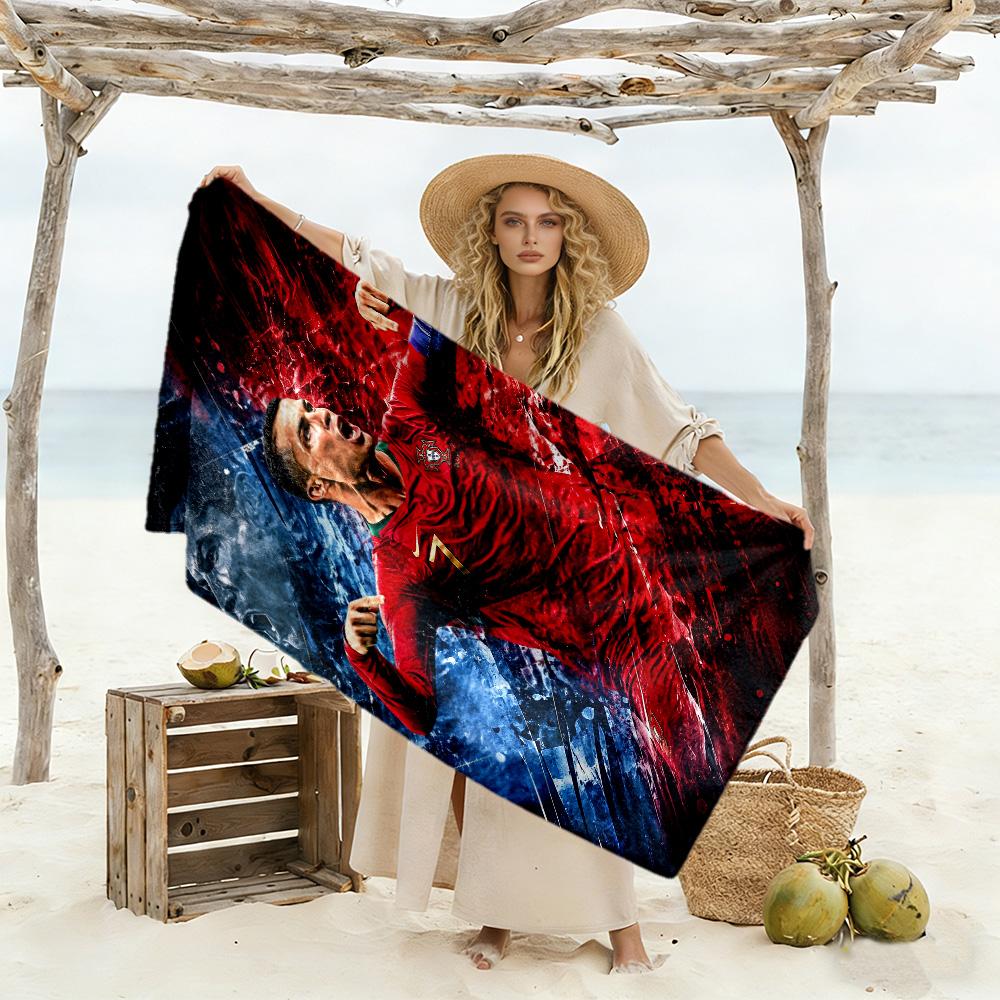 Ronaldo's Prime Moment Beach Towel Quick-Dry Soft Microfiber Comfortable Lightweight