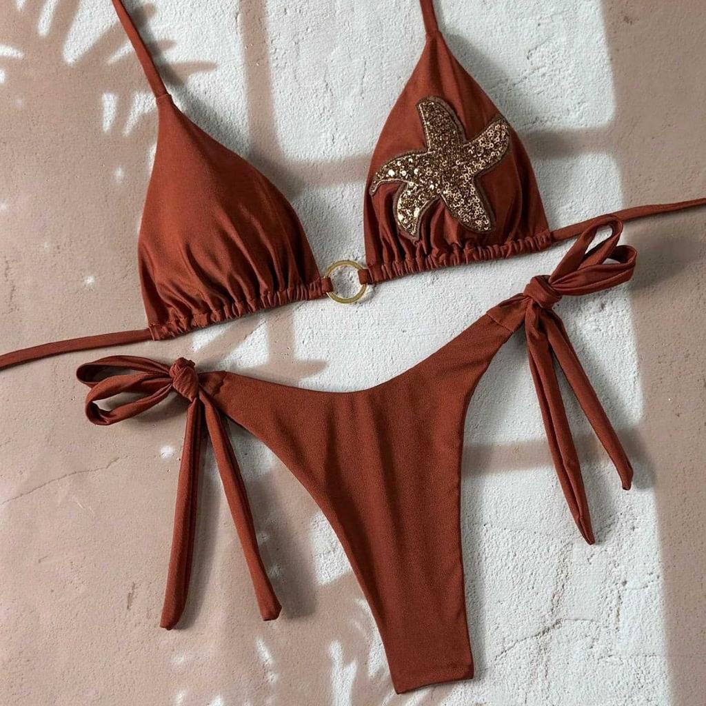 1011 Summer New Women Starfish Accessories Split Swimsuit Bikini Beach Bikini Swimsuit