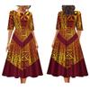 2025 Women's Dress Summer Short Sleeve High Quality Dress Soft Fabric Art Maxi Summer Polynesian Custom Maxi Dress