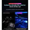 Newest Hidden LED Symphony Dual Zone Car Ambient Light Smoke Matt Black Acrylic Light Strip Interior Decoration Lighting Kit 12V