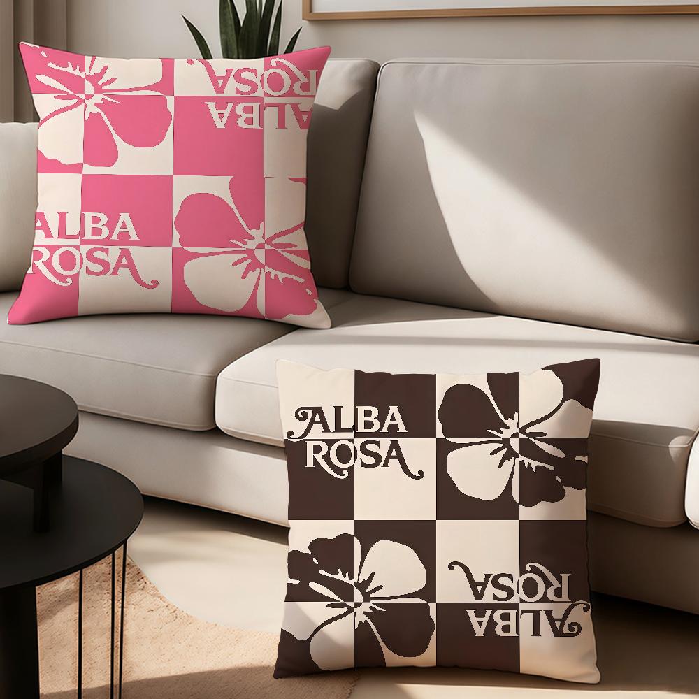 Fashion Print A-Alba Rosa Pillow Case Suitable For Bedrooms Living Rooms Cars Home Decoration