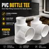Langlebige Flaschenförmige Drei-Wege-Verbindung PVC-Abflusszubehör Standard-Rohradapter Verschleißfester Y-förmiger Gartenwasserrohrverbinder