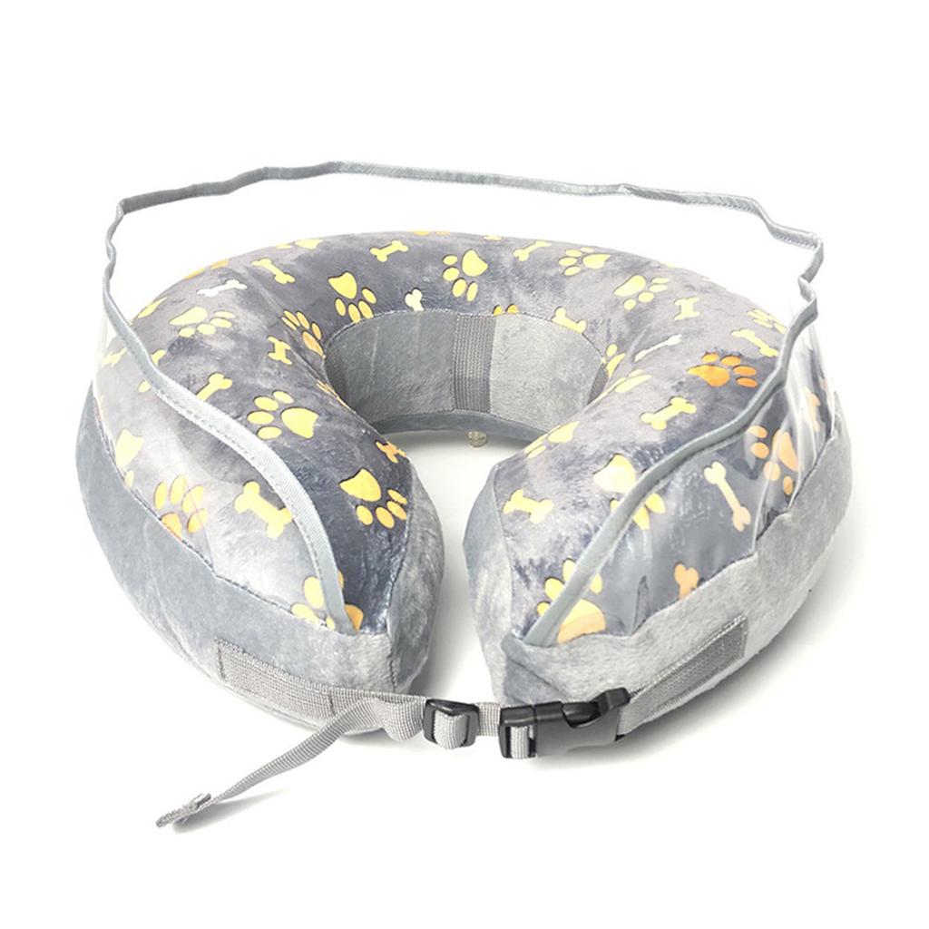 Inflatable Collar with Clear Baffle Soft Cone for Pet Perfect for After Surgery and Wound Healing Adjustable Lightweight