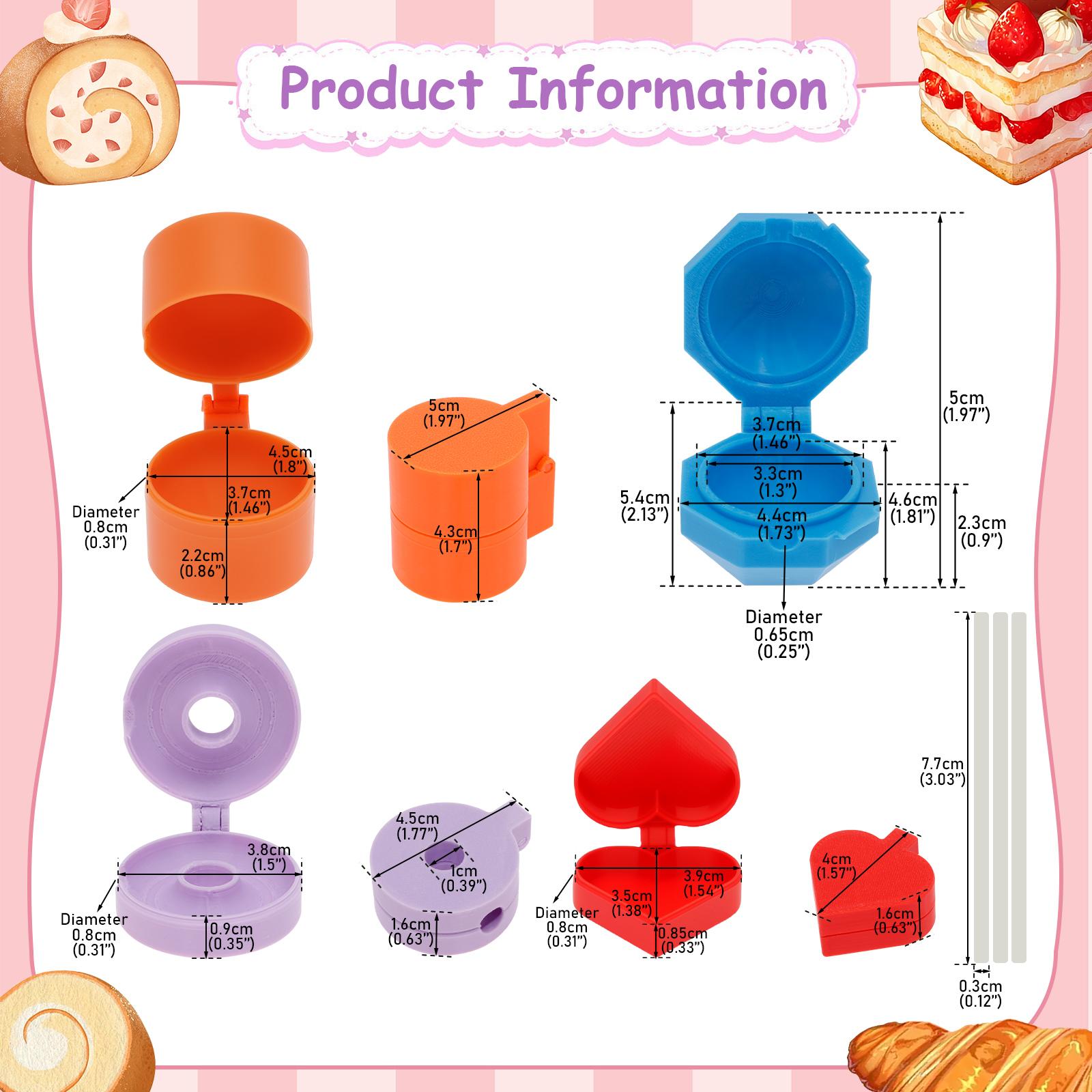 

4Pcs Cake Pop Mold Set with 20 Sticks Heart/Sphere/Donut/Octagon Shape Plastic Cake Pop Mold Shape Press Baking Tool Supplies