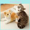 Realistic Plush Cat Figurine For Home Decoration And Gifts With Soft Pp Cotton Filling