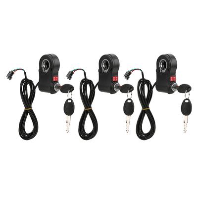 3pcs Handlebar Switch ForwardReverse Button with Lock Accessory for Electric Bike
