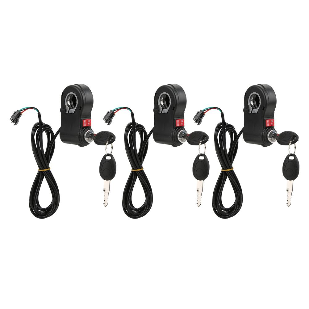 

3pcs Handlebar Switch ForwardReverse Button with Lock Accessory for Electric Bike