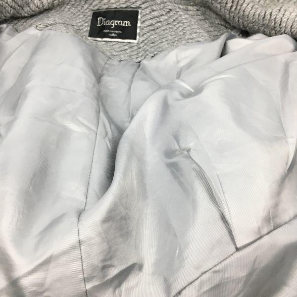 Made in Japan Diagram Hooded Short Pea Coat Size 36 Gray Grace Continental Jacket Jumper(USED)