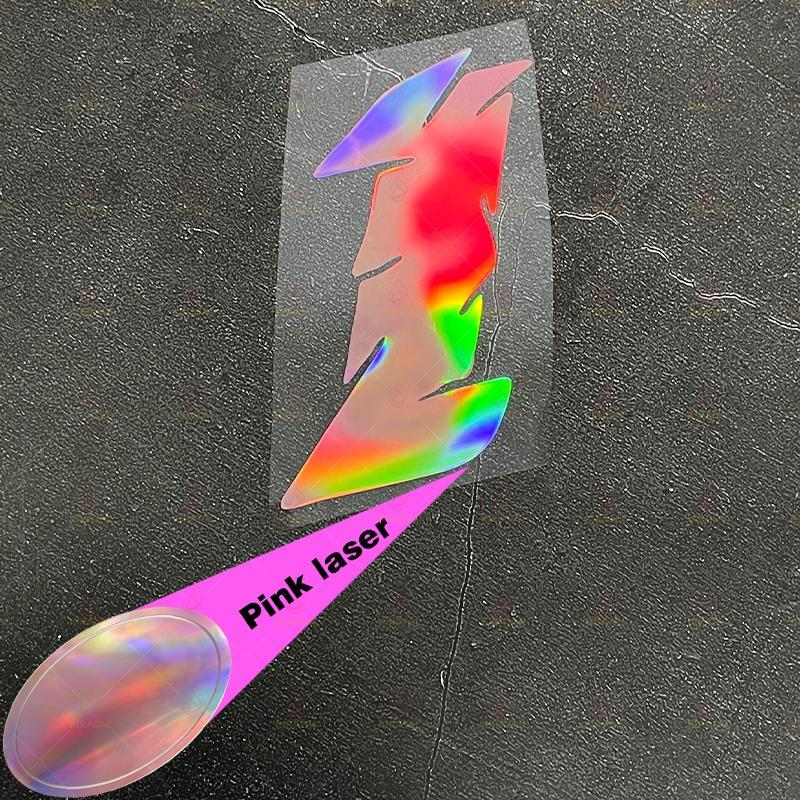 1pc Pink Laser Motorcycle Number Sticker Waterproof for Motorcycle Fairing Helmet Fuel Tank Scooter Body Universal Vinyl Decal
